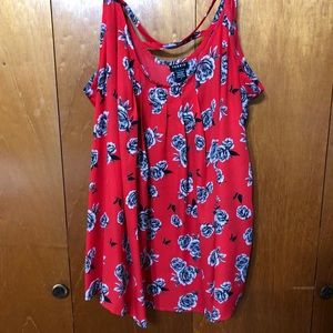 Red floral tank from Torrid.